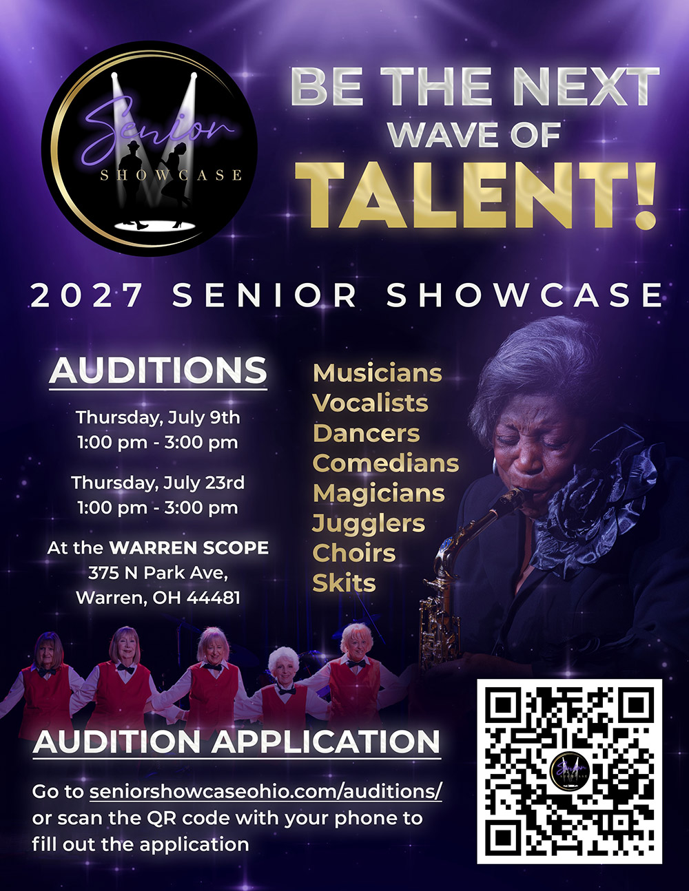 Audition Flyer 2027 - senior showcase